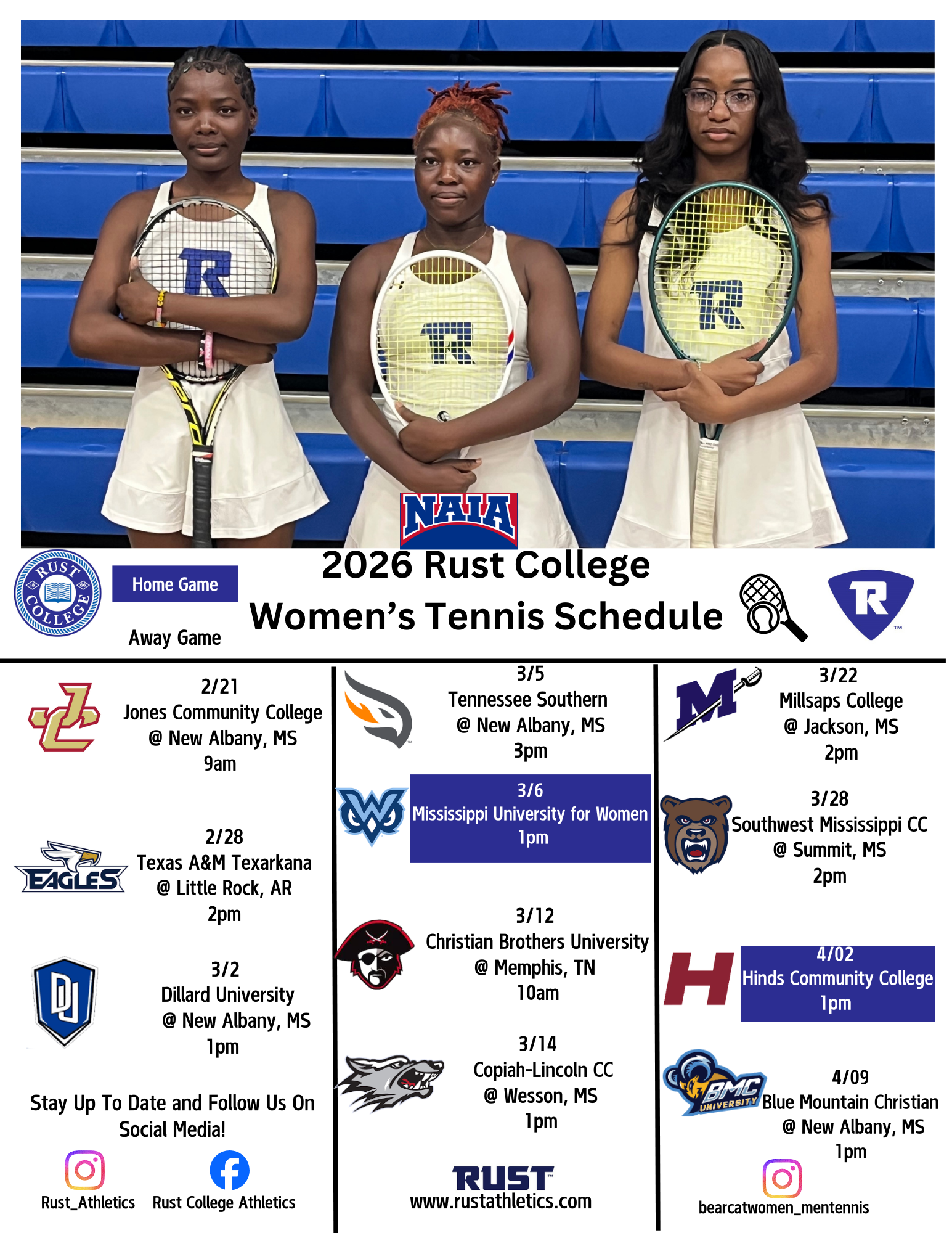 Rust College Women&rsquo;s Tennis Begins 2026 Season Under Coach Venecca Green, Welcomes Fans to New Home Courts