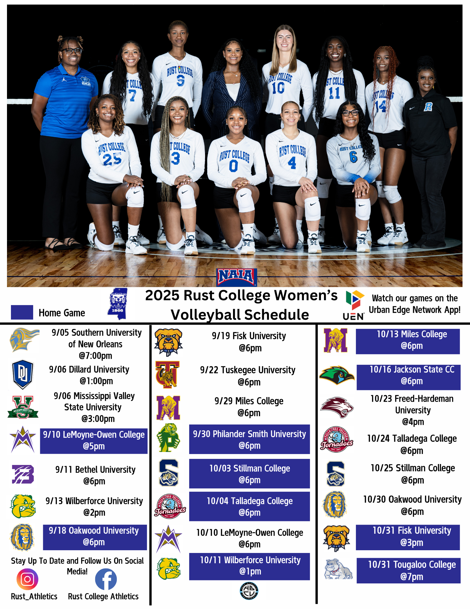 Rust College Volleyball Opens 2025 Season Under New Leadership